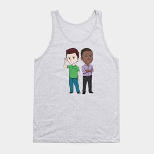 Shawn Spencer and Burton Guster Chibi Tank Top